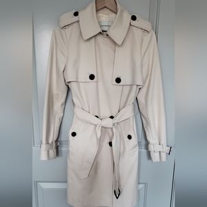 Club Monaco Matie Trench Coat Xs in Cream